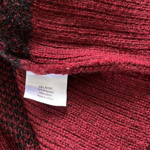 Arizona Jean Co. Women's XXXL NWT Red & Black Sweater - Picture 11 of 11